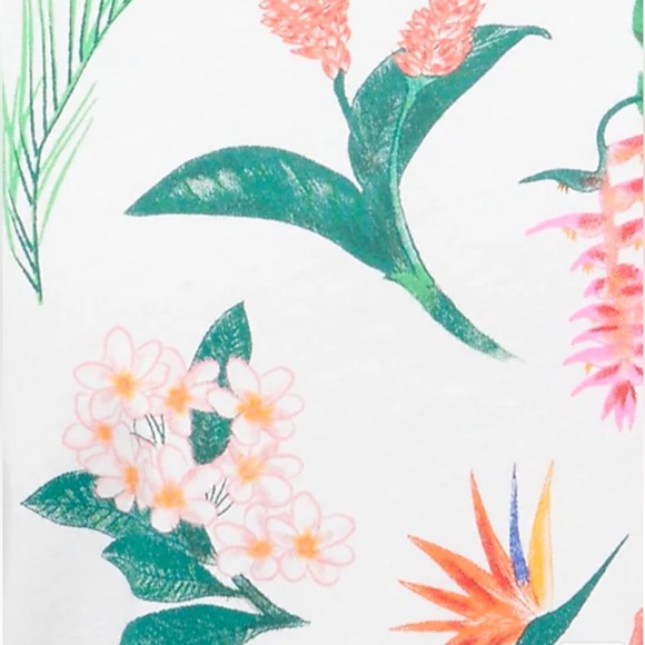 J. CREW Graphic Tee Tropical Plant Palm Flower Graphic Crew Neck T-shirt - Picture 6 of 12